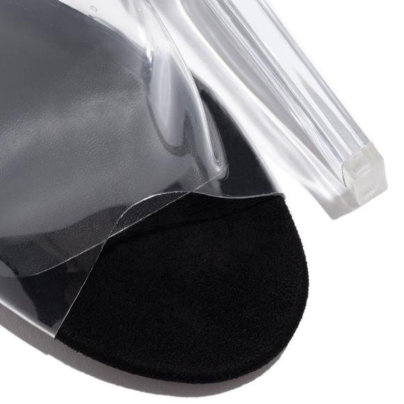 NEW🔥 Transparent Open Toe Clear Heel Slide Sandal - Picture 5 of 6